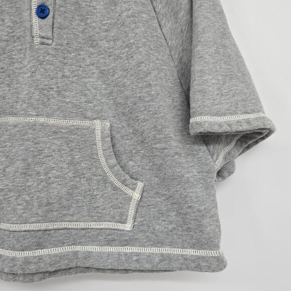 Crazy 8 Girls Button Detail Sweatshirt Hooded Poncho Shirt Jacket Gray Small - Picture 5 of 7